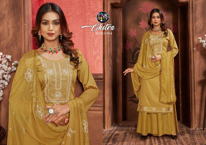 Chitra By Fourdots Heavy Work Jam Silk Cotton Wholesale Designer Salwar Suits Manufacturers